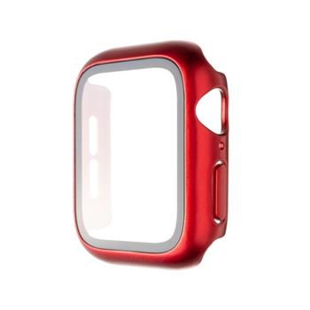 Ochranné puzdro FIXED Pure s temperovaným sklom pre Apple Watch Series 7 45mm, červené