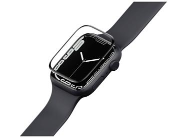 Protective 3D glass FIXED Flex Glass for Apple Watch 45mm with applicator, black