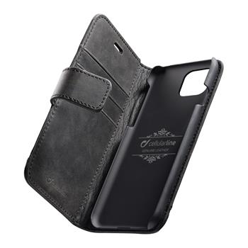 Cellularine Supreme Premium Leather Case for Apple iPhone 11 Pro Max, Black