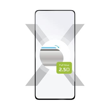 FIXED Full-Cover 2,5D Schutzglas für Xiaomi POCO F4, schwarz