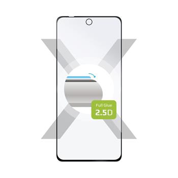 FIXED Full-Cover 2,5D Schutzglas für Motorola Moto Edge 30, schwarz