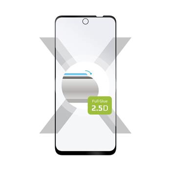 FIXED Full-Cover 2,5D Schutzglas für Motorola Moto G62 5G, schwarz