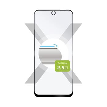 Ochranné tvrdené sklo FIXED Full-Cover pre Motorola Moto G42, lepenie cez celý displej, čierne