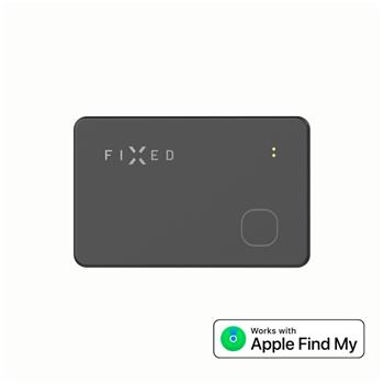 Smart tracker FIXED Tag Card s podporou Find My, bezdrôtové nabíjanie, čierny
