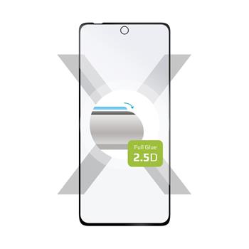 Ochranné tvrdené sklo FIXED Full-Cover pre Motorola Moto Edge (2022), lepenie cez celý displej, čierne