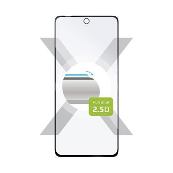 Ochranné tvrdené sklo FIXED Full-Cover pre Motorola Moto G72, lepenie cez celý displej, čierne