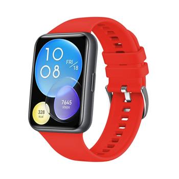 FIXED Silicon Strap für Huawei Watch FIT2, rot
