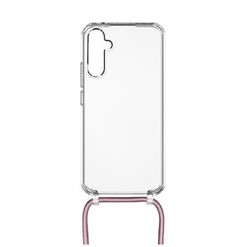 Púzdro FIXED Pure Neck s ružovou šnúrkou na krk pre Samsung Galaxy A34 5G