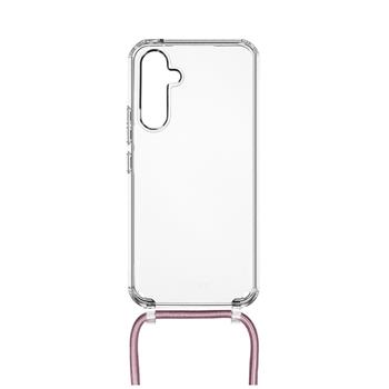 Púzdro FIXED Pure Neck s ružovou šnúrkou na krk pre Samsung Galaxy A54 5G