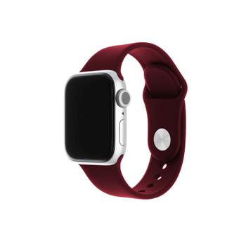 Set silikonových řemínků FIXED Silicone Strap pro Apple Watch 42/44/45/49mm, vínově červený