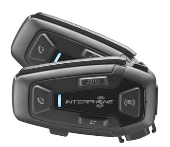 Bluetooth headset for closed and open helmets Interphone U-COM8R, Twin Pack
