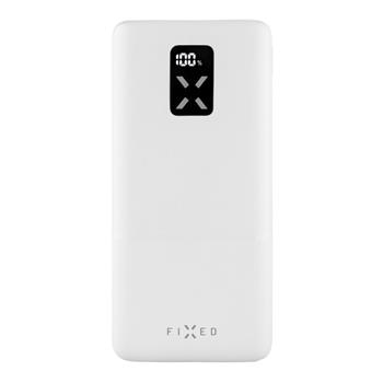 Power bank FIXED Zen 20 with LCD display and PD 20W output, 20,000 mAh, white, unpacked