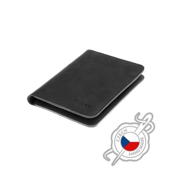 Kožená peňaženka FIXED Passport, veľkosť cestovného pasu, čierna