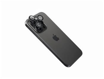 Ochranná skla čoček fotoaparátů FIXED Camera Glass pro Apple iPhone 15 Pro/15 Pro Max, space gray