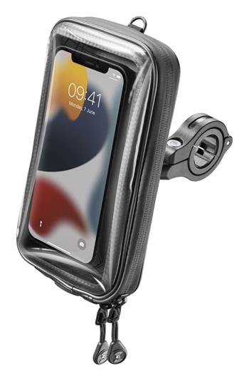 Interphone Master Universelle wasserdichte Handyhülle mit Lenkerhalterung, max. 6,7 Zoll, Schwarz