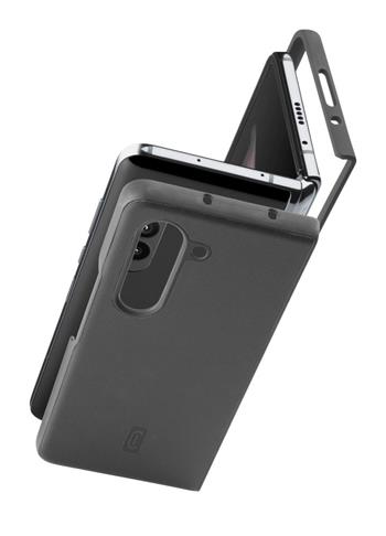 Ochranný kryt Cellularline Fit Duo pre Samsung Galaxy Z Fold5, PU koža, čierny
