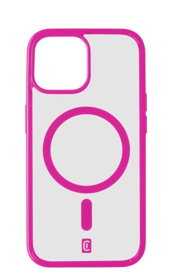 Cellularline Pop Mag Back Cover mit Magsafe-Unterstützung für Apple iPhone 15 Plus, transparent/rosa