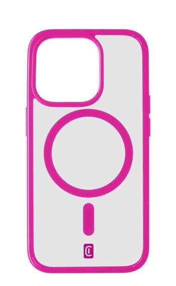 Zadný kryt Cellularline Pop Mag s podporou Magsafe pre Apple iPhone 15 Pro Max, číry/ružový