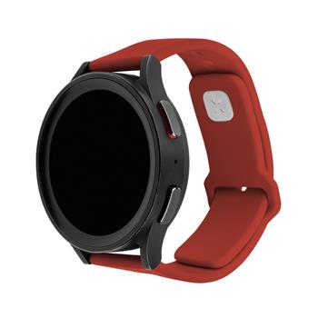 FIXED Silicone Sporty Strap Set mit Quick Release 20mm für Smartwatch, Rot