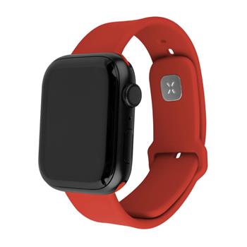 FIXED Silicone Sporty Strap Set for Apple Watch 42/44/45mm, Red