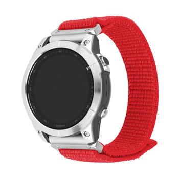 FIXED Nylon Sporty Strap for Garmin QuickFit 26mm, red