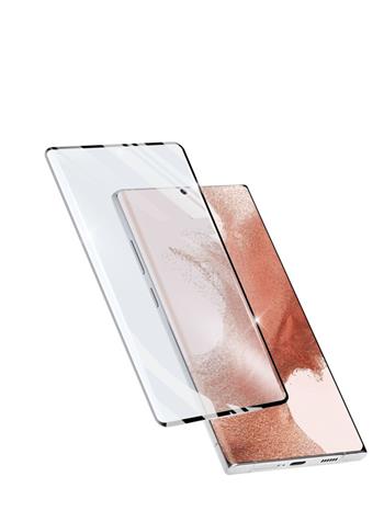 Ochranné zaoblené tvrdené sklo pre celý displej Cellularline Impact Glass pre Samsung Galaxy S23 Ultra