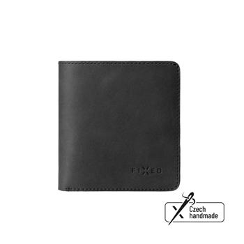 Kožená peněženka FIXED Classic Wallet z pravé hovězí kůže, černá