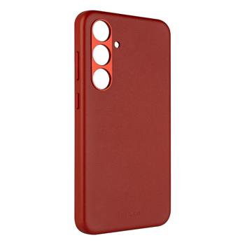 Kožený zadný kryt FIXED MagLeather s podporou MagSafe pre Samsung Galaxy S24+, červený