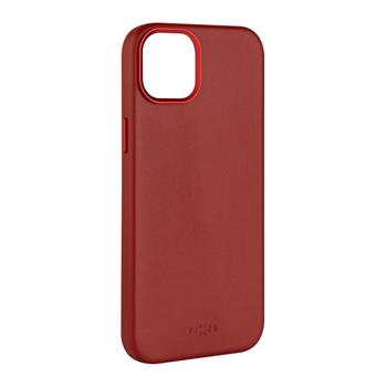 Lederrückseite FIXED MagLeather mit MagSafe-Unterstützung für Apple iPhone 15, rot, ausgepackt