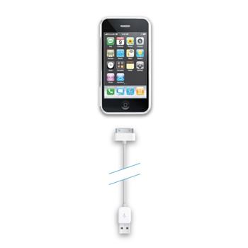 CellularLine USB-Datenkabel mit Apple 30-Pin-Stecker, weiß, Box